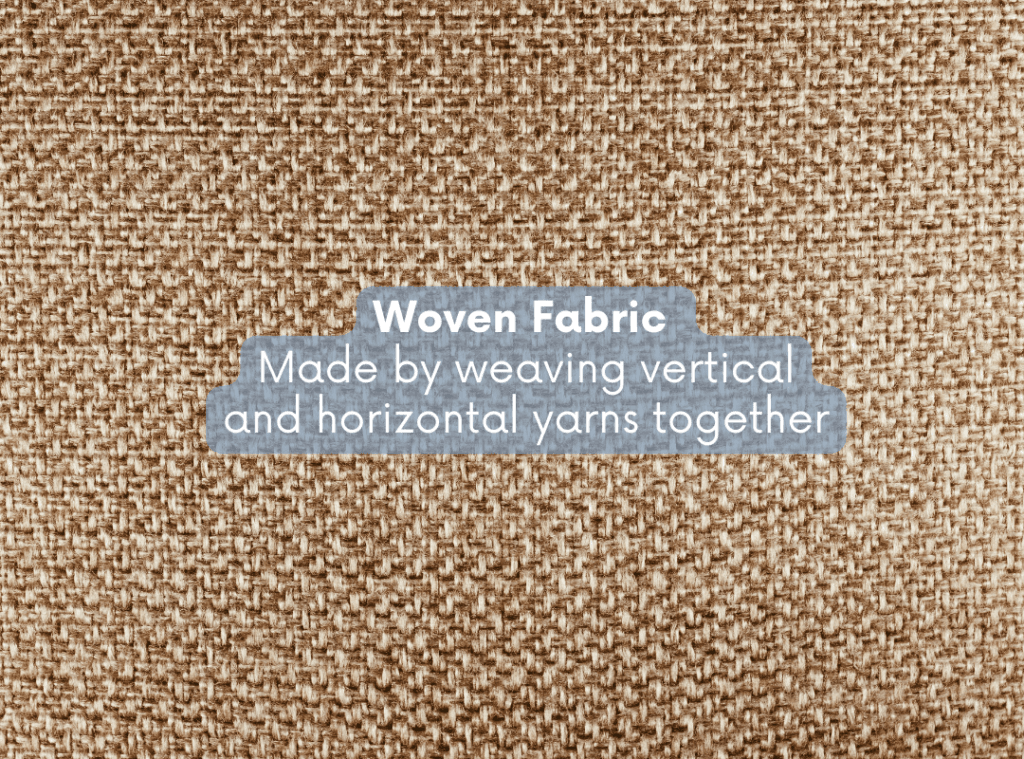 close up photo showing the weave of a woven fabric